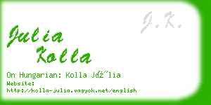 julia kolla business card